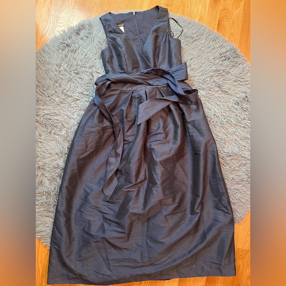 ALFRED SUNG Navy Midi Dress
